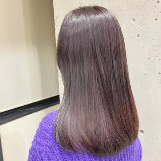 セミロング 地毛風縮毛矯正/ コウノリナのヘアスタイル