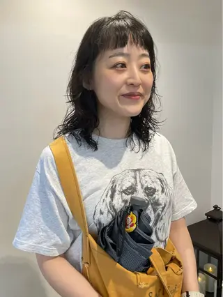 ロング パーマ レイヤーパーマ/ ショートパーマ/横浜のヘアスタイル