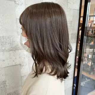 セミロング カラー 村上 遥香 店長スタイリストのヘアスタイル