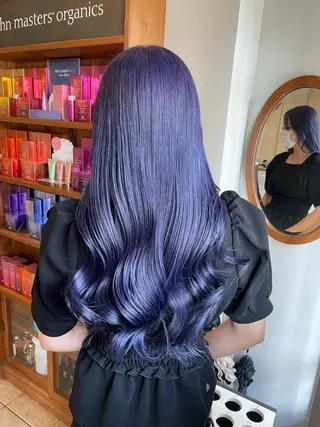 ロング ハイトーン/透明感 カラー/下出有沙のヘアスタイル