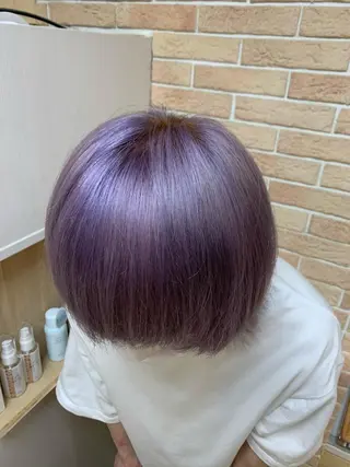 ショート 🐬脱白髪染めカラー 清水大世🐬のヘアスタイル