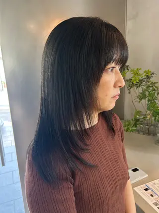 セミロング 馬場 菜乃夏のヘアスタイル