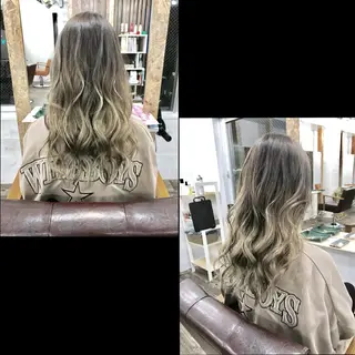 ロング カラー ✯カラー&編み込み エクステ✯池田智博✯のヘアスタイル