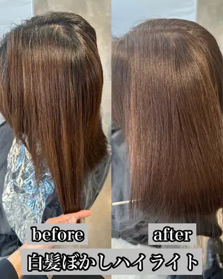 ロング カラー Hair Make NEWYORK　稲荷町店所属・南部萌🍀縮毛矯正 ツヤ髪ストレートのヘアスタイル