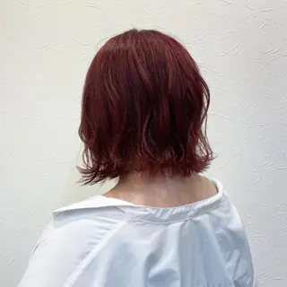 ミディアム カラー 夏井 沙織のヘアスタイル