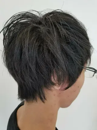 ミディアム メンズ 髪質改善/ハイライト 小林秀樹のヘアスタイル