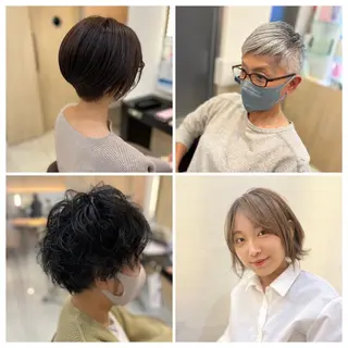ショート カラー パーマ トータルビューティー K:R鶴川のヘアスタイル