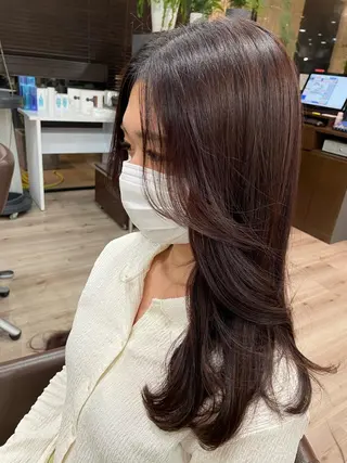 ロング カラー たなか りなのヘアスタイル