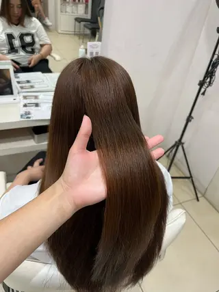 セミロング 【髪質改善カラー】 あむ·. ⟡ 🖤のヘアスタイル