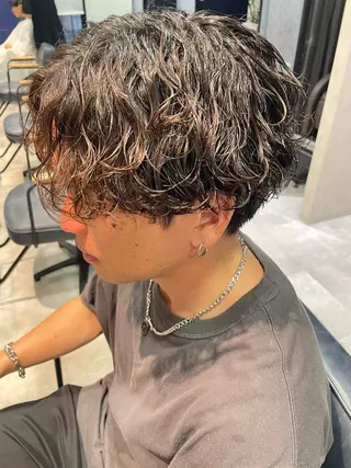 パーマ メンズ メンズ限定そらパーマ カラーモデル募集🐝のヘアスタイル