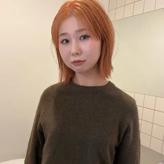 ミディアム 舟橋耀/ブリーチカラ ー/レイヤーカットのヘアスタイル