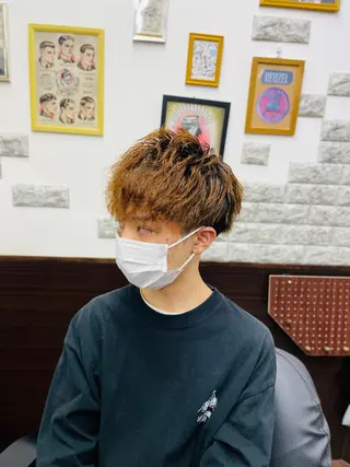 ミディアム パーマ メンズ Cam's豊見城店所属・無料‼︎メンズ限定 URASAKIのヘアスタイル