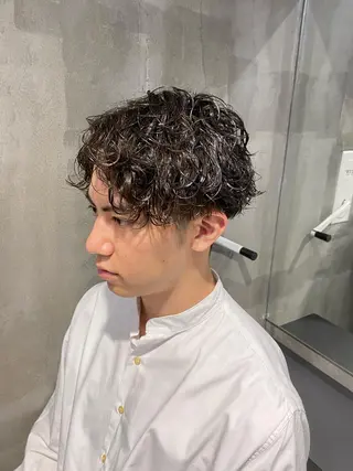 ショート パーマ メンズ Agu hair lore沼館店所属・八戸パーマ/メンズパ ーマ/シンゴ。のヘアスタイル