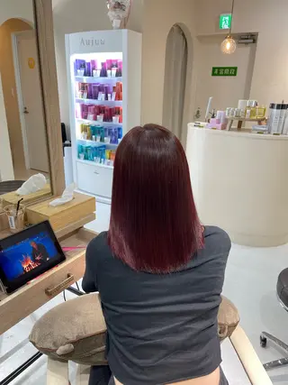 ミディアム カラー MIL 心斎橋【髪質改善/ブリーチ/ハイトーン/透明感】所属・心斎橋美容師 🎀mitsukiのヘアスタイル