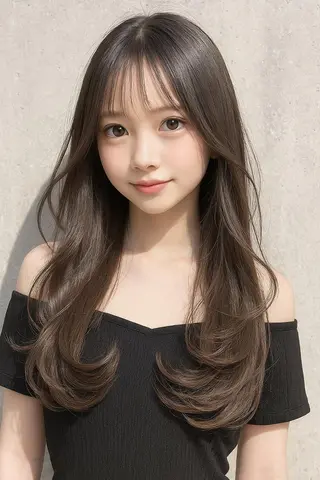 ロング カラー さく/髪質改善× 縮毛矯正/町田のヘアスタイル