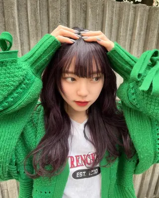 ロング カラー 縮毛矯正/ハイトーン /パーマ/せき🧸のヘアスタイル