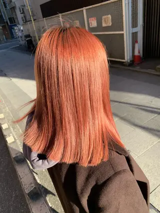 セミロング 渋谷ハイトーン/ デザインカラー阿部のヘアスタイル