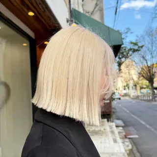 カラー ブリーチカラー よねだまことのヘアスタイル