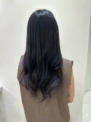 ロング カラー タイトボブ個性派カラ ーAKANEのヘアスタイル