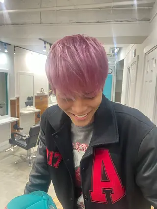 ショート カラー メンズ RIN／韓国ヘア レイヤーカットのヘアスタイル