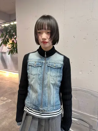 ショート ボブ/顔周りレイヤー 似合わせcut🪽のヘアスタイル