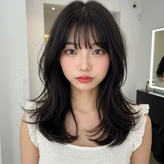 ロング 似合わせボブ✖️ 韓国レイヤー✨小関のヘアスタイル