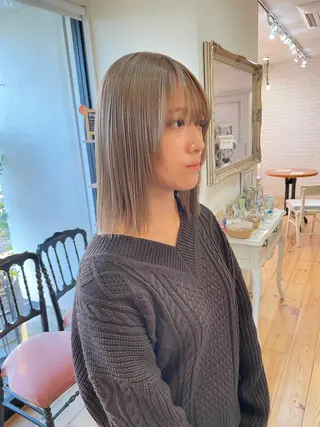 ミディアム 永井 瑞穂のヘアスタイル