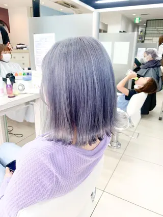 ミディアム カラー ✂︎レディース のメンズカット屋さんのヘアスタイル