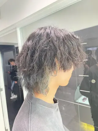 セミロング カラー ヘアアレンジ メンズ 艶カラー の達人のヘアスタイル
