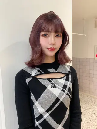 カラー AO所属・RISAKO 艶髪モテヘア🎀府中のヘアスタイル