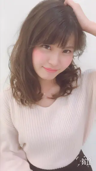 セミロング カラー パーマ トータルビューティー K:R鶴川のヘアスタイル