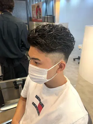 ショート メンズパーマ/難波/ 心斎橋　室園亮佑のヘアスタイル