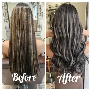 ロング cherie所属・バレイヤージュ/ ハイライト/大内格のヘアスタイル