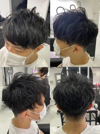 ショート カラー パーマ ヘアアレンジ メンズ 🔥メンズパーマ特 化🔥渡辺一翔🔥のヘアスタイル
