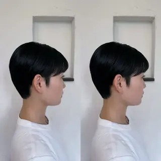 ショート 🎀艶カラー/ヘアメ しおり🎀のヘアスタイル