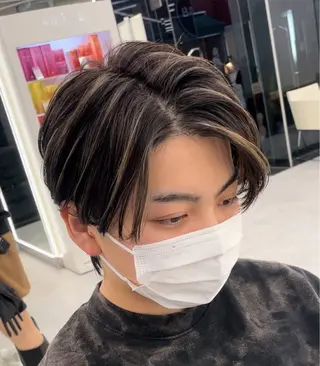 ショート カラー パーマ メンズ 森龍馬 メンズ専門美容師のヘアスタイル