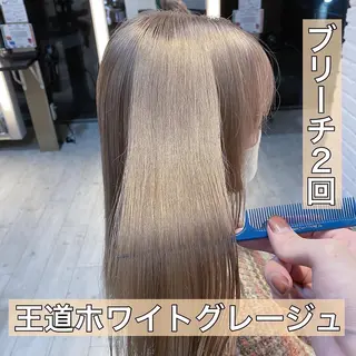 ミディアム カラー 鈴木直之/ハイトーン /ボブ/美髪矯正のヘアスタイル