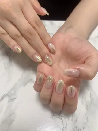 ネイル はな💎ネイル ワンホン、長さ出しのネイルデザイン