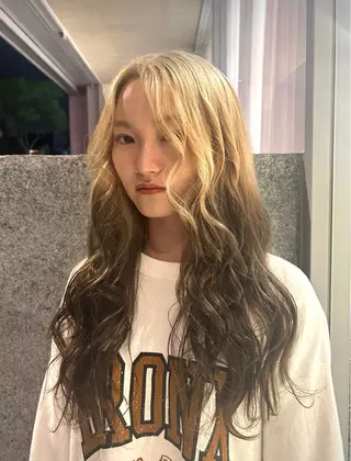 ロング カラー 🗽デザインカラー/ パーマ/MIRU🗽のヘアスタイル