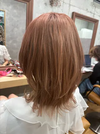 ミディアム TIENA BEAUTY Smart Salon ONE FUKUOKA BLDG.店所属・ユイナ カットモデル募集中のヘアスタイル