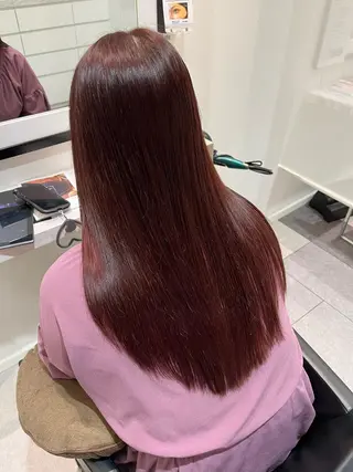 ロング カラー 中原 優美のヘアスタイル
