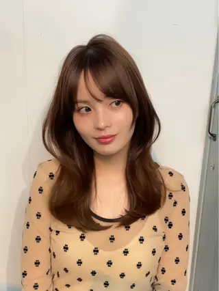 セミロング 韓国ヘア🤍🇰🇷 ‪🫶🏻吉満のヘアスタイル