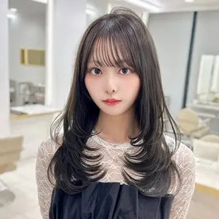 ロング 韓国顔まわり/前髪 /レイヤー/いつきのヘアスタイル
