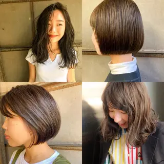 ミディアム カラー HARUKI💐笹塚 インナーカラーのヘアスタイル