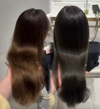 ロング カラー 内田 志乃のヘアスタイル