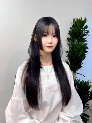 セミロング カラー 韓国×髪質改善💊 似合わせ/武田涼のヘアスタイル