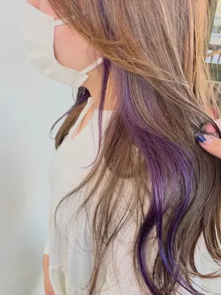 ロング カラー 茂原 麻生のヘアスタイル