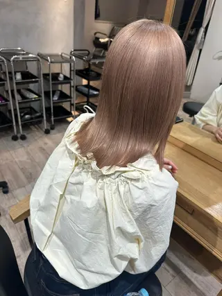 ミディアム Null 表参道所属・岩下昂世/ ハイトーン/デザインのヘアスタイル