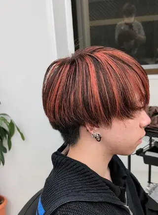 ショート メンズ カラー ✨デザインカラー✨ 中澤秀章のヘアスタイル