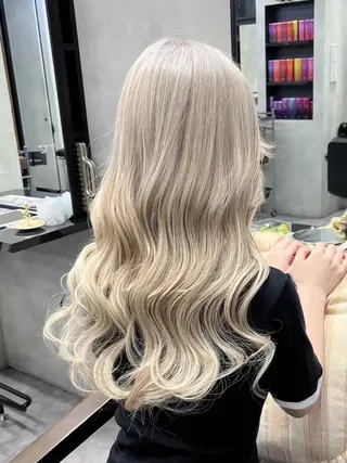 ロング カラー ヘアアレンジ ALLEN HAIR松戸所属・SAKI 💙のヘアスタイル